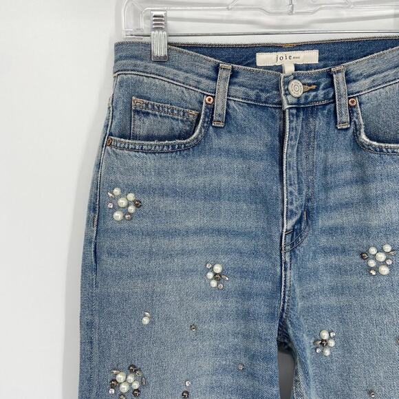 Joie Weslyn D Embellished Pearl Jeans Denim 26 - Picture 3 of 6
